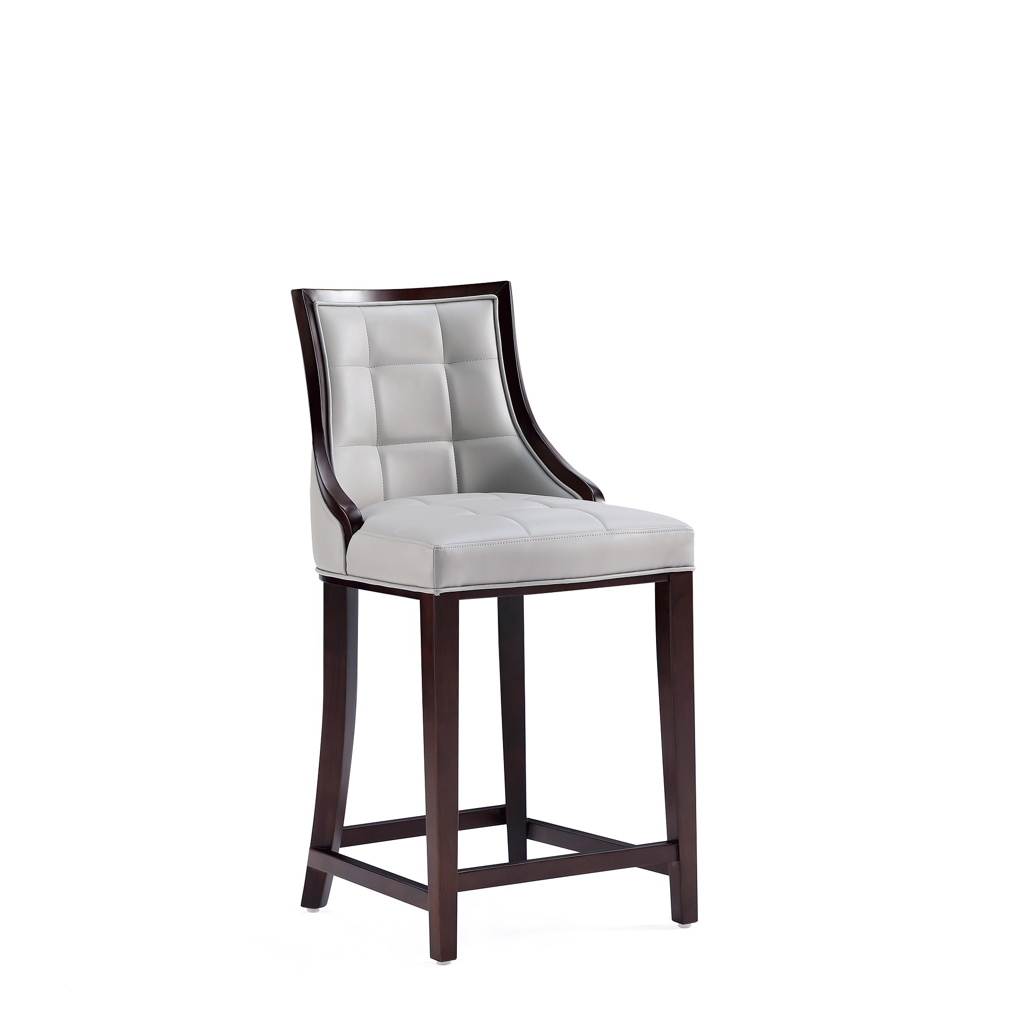 Manhattan Comfort, Fifth Avenue Faux Leather Stool in Light Grey, Primary Color Gray, Included (qty.) 1 Model# CS012